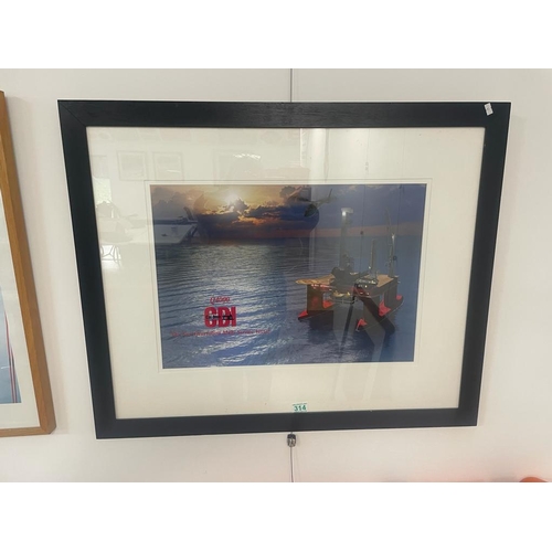 314 - Framed picture Q4000 Military Service Vessel
