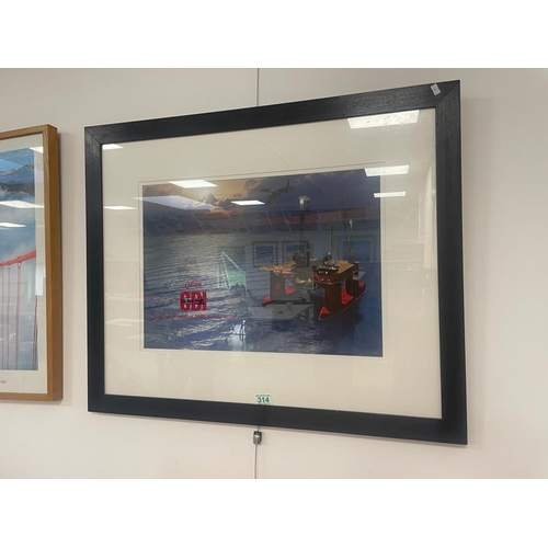 314 - Framed picture Q4000 Military Service Vessel