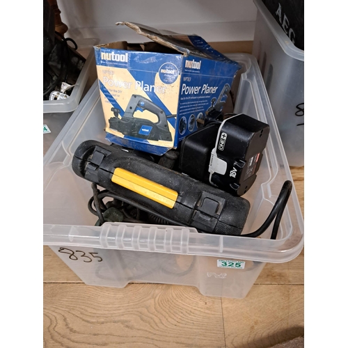 325 - Box lot electrical and hand tool etc
