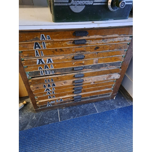 451 - Vintage Printers drawers by Caseon.