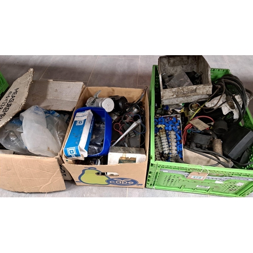 472 - Boxes of car and electrical spares