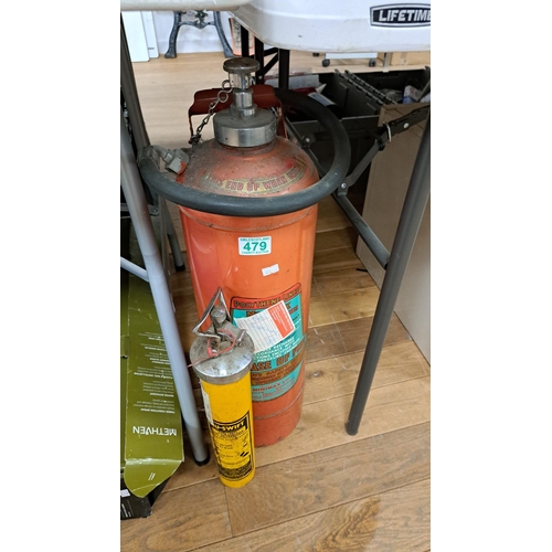 479 - 2 vintage fire extinguishers