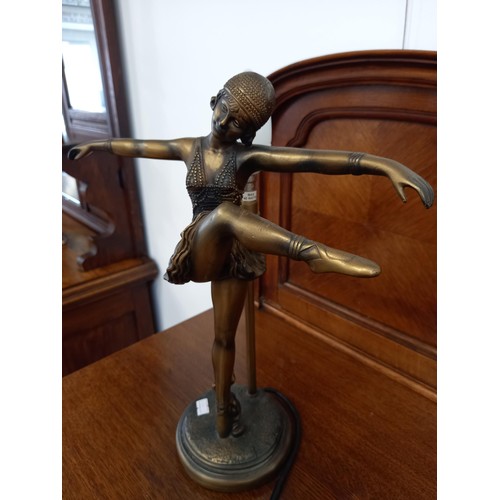 15 - Modern art deco style lamp of ballerina figure