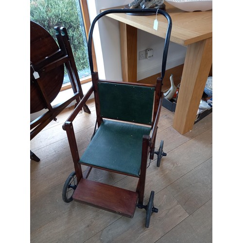 18 - Vintage child/doll fold-a-way wheelchair / pushchair