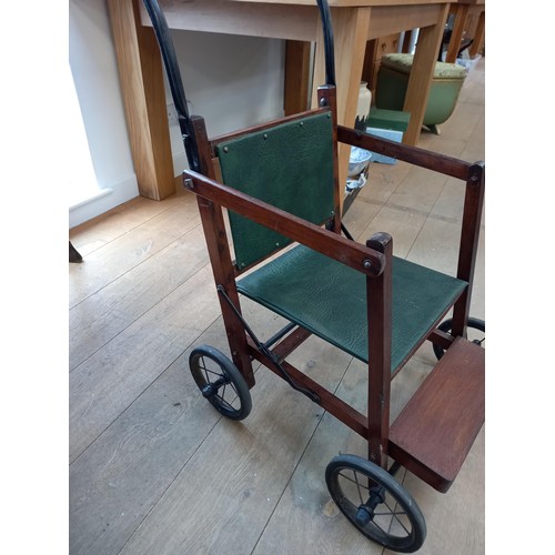 18 - Vintage child/doll fold-a-way wheelchair / pushchair