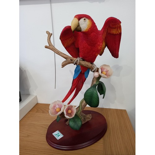 24 - Border Fine Arts, made in Scotland,  B1109 -Scarlet Macaw figurine