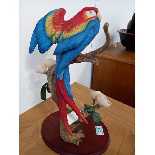 24 - Border Fine Arts, made in Scotland,  B1109 -Scarlet Macaw figurine