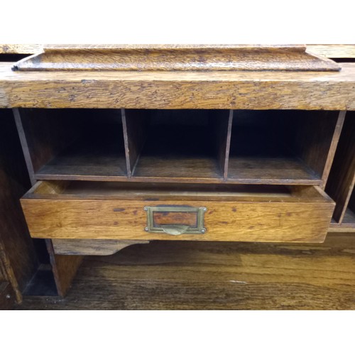 72 - Vintage oak roll-top desk