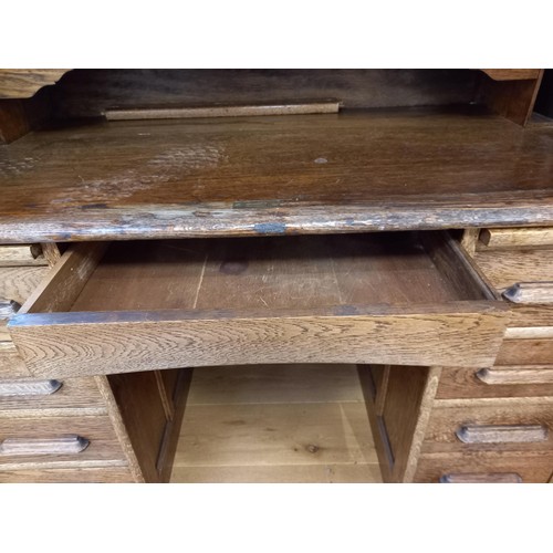 72 - Vintage oak roll-top desk