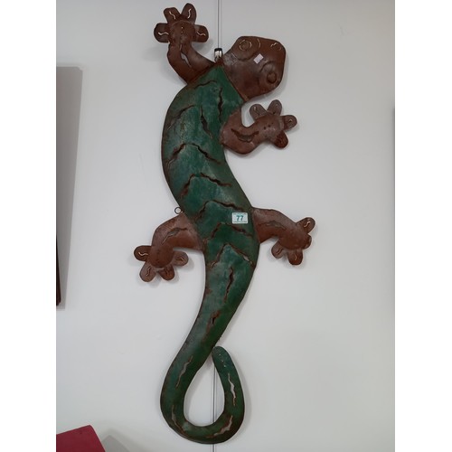 77 - Metal wall art, gecko