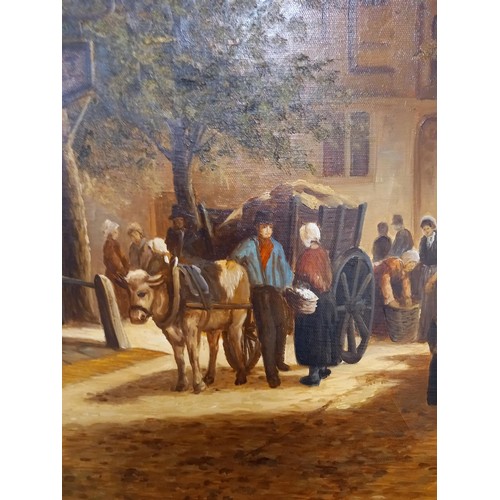 79 - Vintage framed oil painting by Core, 110x80cm approx.