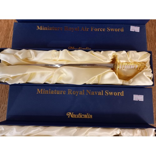 84 - 3 x miniature Nauticalia military swords