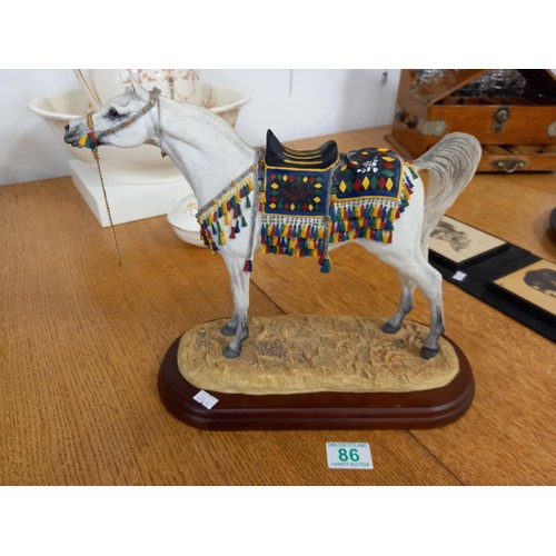 86 - Border Fine Arts, made in Scotland, limited edition 114950 Arabian Stallion figurine