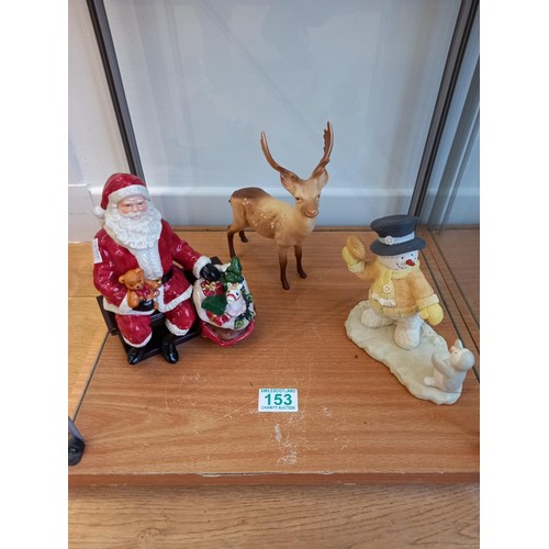 153 - 3 ornaments inc. Beswick reindeer