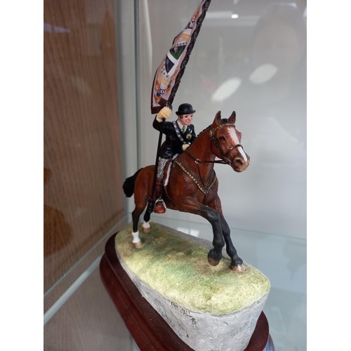 166 - Resin Scottish soldier and Border Fine Arts 'The Langholm Cornet'  (Handmade in Scotland)