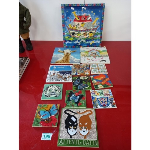 198 - Selection of collectible tiles