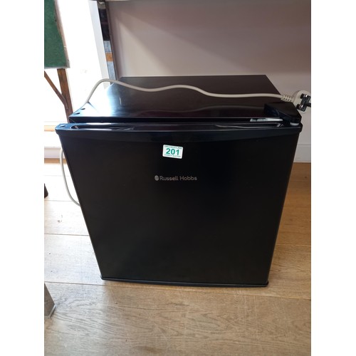 201 - Russell Hobbs counter top fridge in black