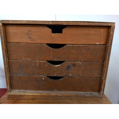 205 - Vintage small four drawer table top set