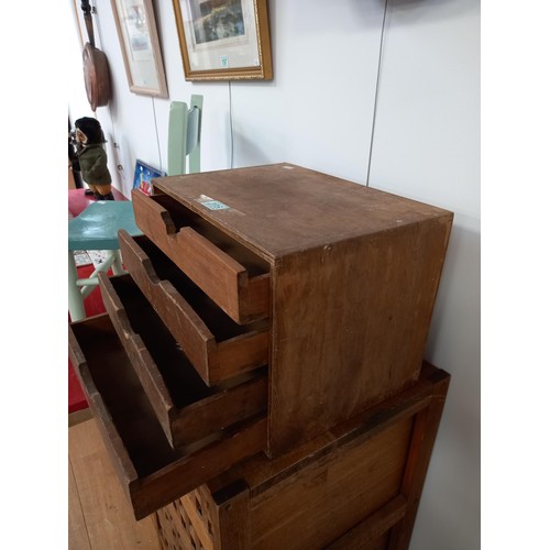 205 - Vintage small four drawer table top set