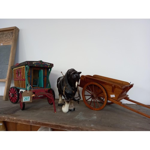 207 - Horse, cart and Gypsy trailer