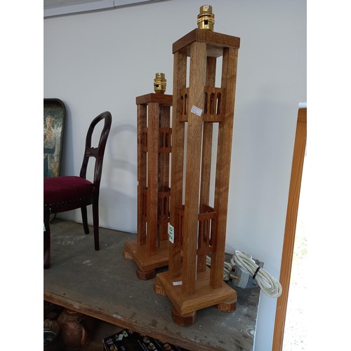 210 - Set of 2 wooden lamp bases