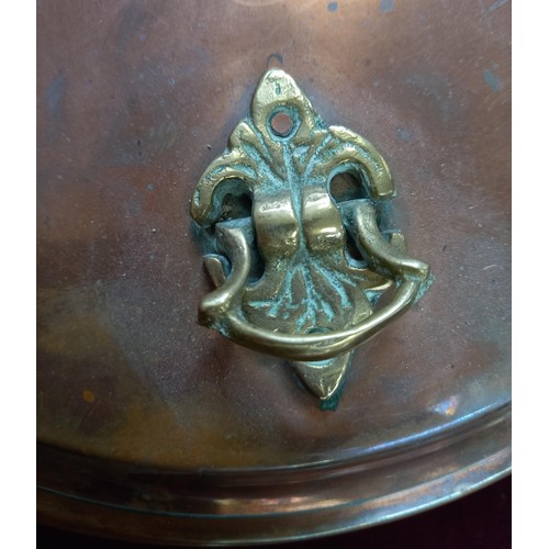 326 - Vintage copper bed warmer