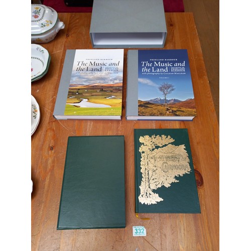 332 - 3 books, 'Music and the land' and 'Shadow of Cairngorm'