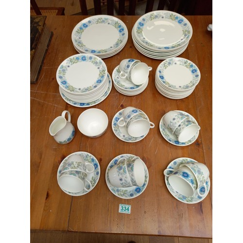 334 - Dinner set by Wedgewood, Clementine pattern