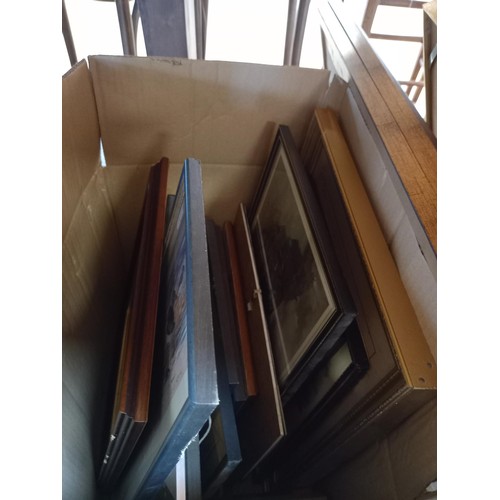 340 - Box lot of prints and frames