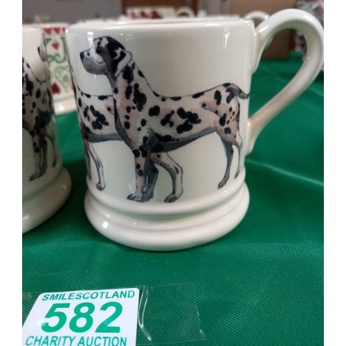 582 - Emma Bridgewater 2x Dalmatian Dogs mugs