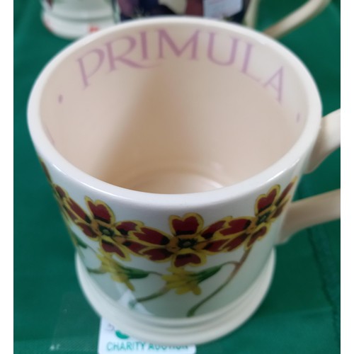 585 - Emma Bridgewater 5x mugs incl. flower patterns (1 small) and British Legion WWI 1918 to 2018 Centena... 