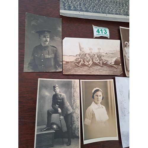 413 - Vintage armed forces photos and postcards