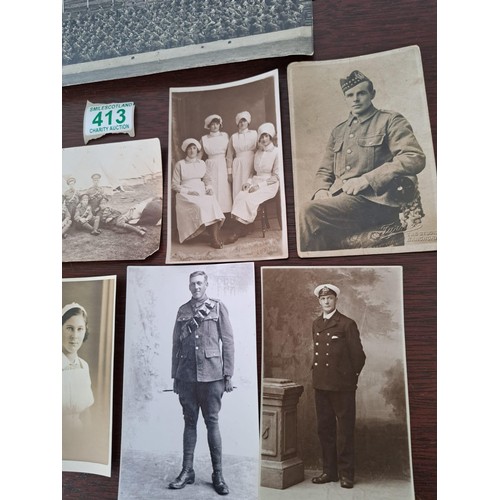 413 - Vintage armed forces photos and postcards