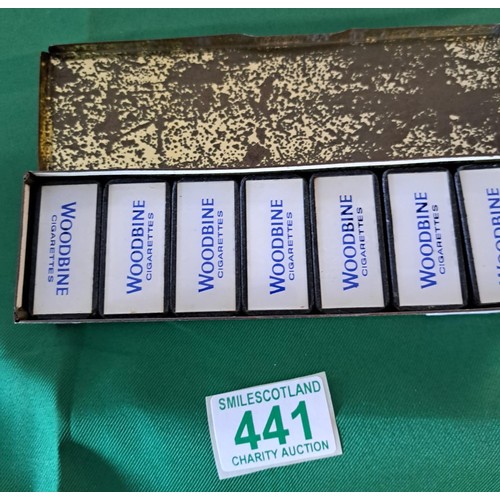 441 - woodbine cigarettes dominos in a tin