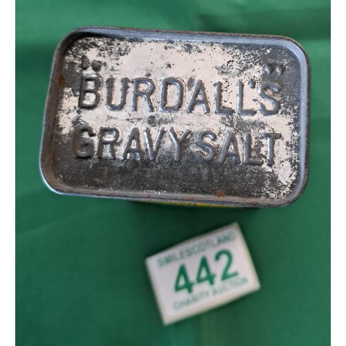 442 - gravy salt tin Burdall`s in lovely condition