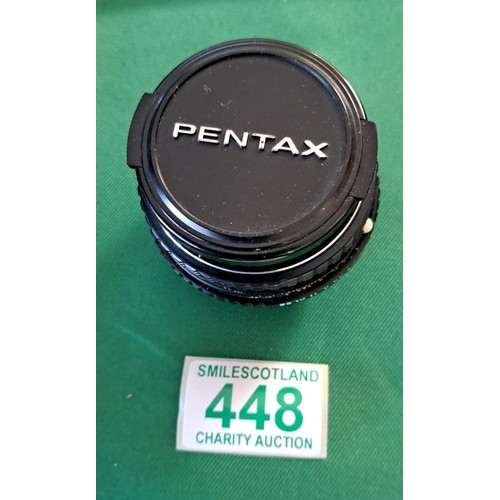 448 - Pentax camera model MEF 35mm plus 2 lenses see photos