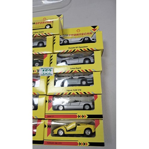 452 - 22 x sportcars collection by shell all in original boxes