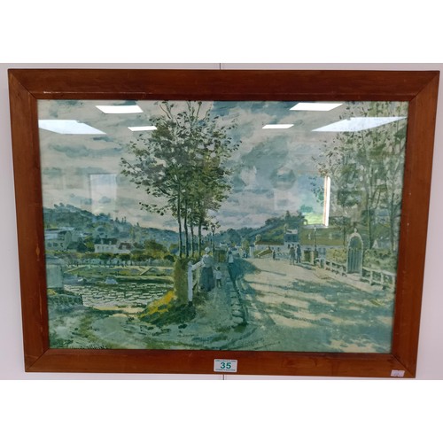 35 - Framed Claude Monet print 66x48cm approx.