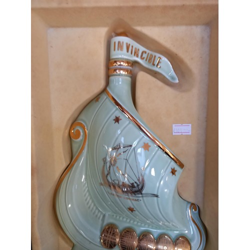 63 - Larson Viking ship cognac fine champagne, sealed