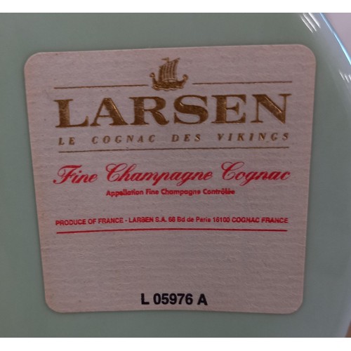 63 - Larson Viking ship cognac fine champagne, sealed