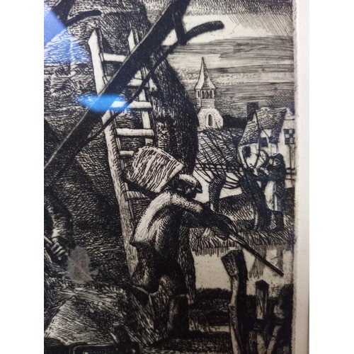 68 - The Harrow etching by W. Wilson 5/40  very rare ltd. Ed. appears to have been stored out of sunlight... 