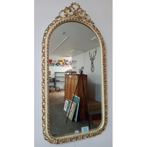 71 - Vintage metal framed French gilt style mirror