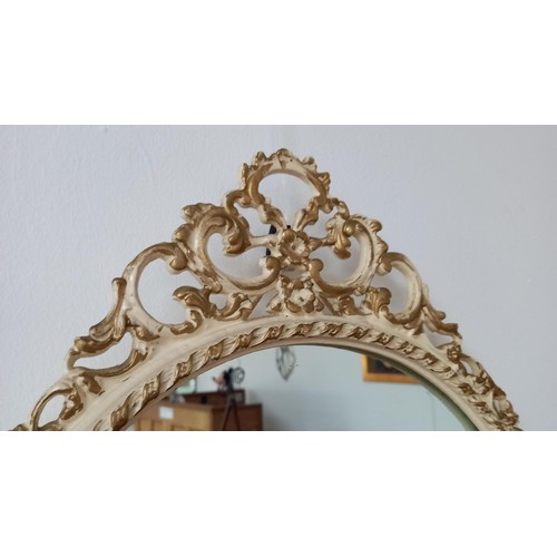 71 - Vintage metal framed French gilt style mirror