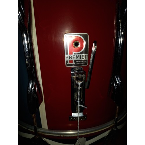 77 - Pair of Military issue drums Broad Arrow marked and dated 1966, had legs added so can be used as tab... 