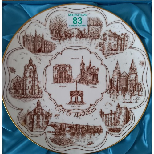 83 - Coalport City of Aberdeen plate Ltd. Ed. of 2000 J.W. Baker, Aberdeen