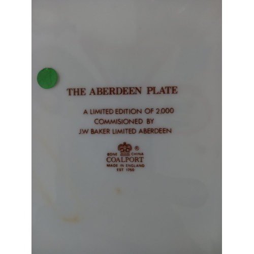 83 - Coalport City of Aberdeen plate Ltd. Ed. of 2000 J.W. Baker, Aberdeen