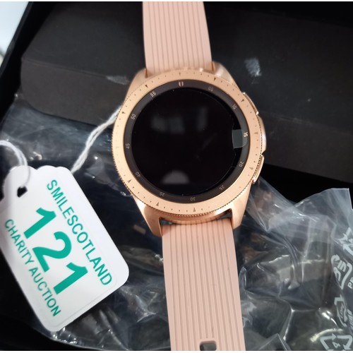 121 - New unused Samsung Galaxy watch in original box, 4G 42mm Rose Gold Colour