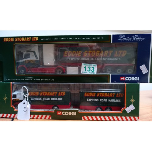 133 - 3 x Eddie Stobart Model lorries by Corgi 59516, & cc12502 cc12502