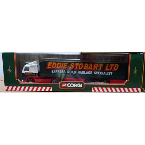 134 - 3 X Eddie Stobart lorries by Corgi 61214, 59504 & 75601