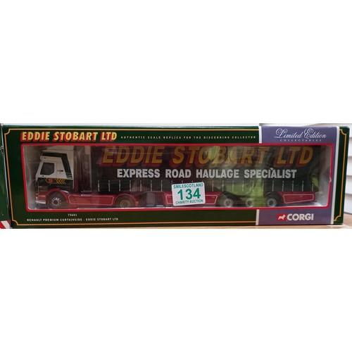 134 - 3 X Eddie Stobart lorries by Corgi 61214, 59504 & 75601